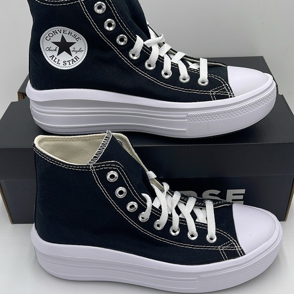 Converse WMNS CTAS MOVE HI
BLACK/NATURAL IVORY/WHITE 568497C Platforms Sneakers - Picture 2 of 16